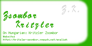 zsombor kritzler business card